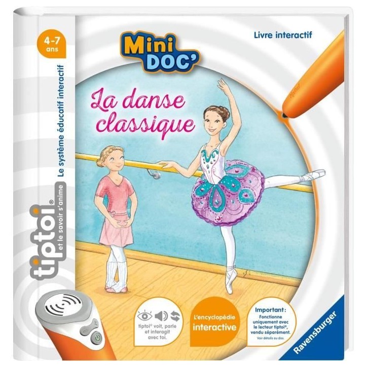 tiptoi, Livre interactif, Mini Doc' La danse classique, 4 ans, 13099021, Ravensburger tiptoi, Livre interactif, Mini Doc' La danse classique, 4 ans, 13099021, Ravensburger