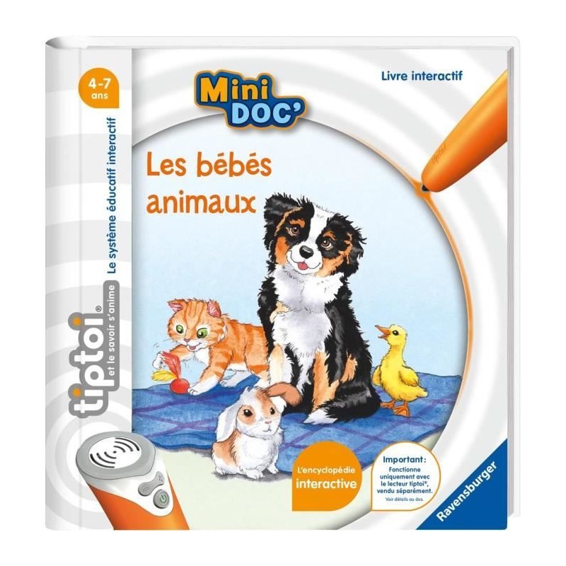 tiptoi, Livre interactif, Mini Doc', Les bébés animaux, 4 ans, 13099