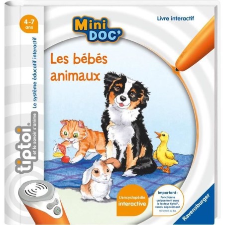 tiptoi, Livre interactif, Mini Doc', Les bébés animaux, 4 ans, 13099