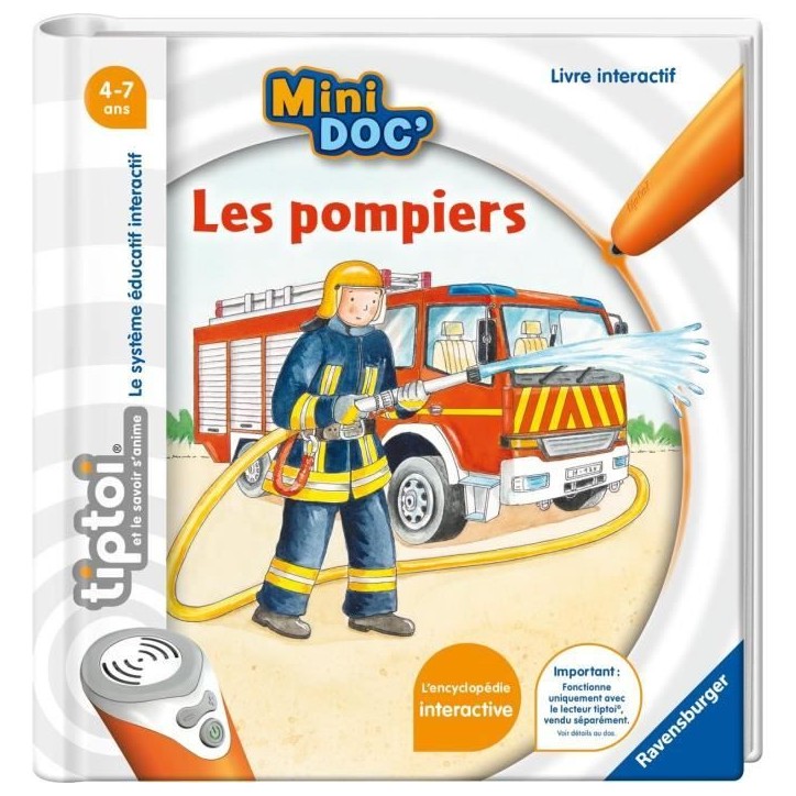 tiptoi, Livre interactif, Mini Doc' Les pompiers, 4 ans, 13099023,Ravensburger tiptoi, Livre interactif, Mini Doc' Les pompiers, 4 ans, 13099023,Ravensburger