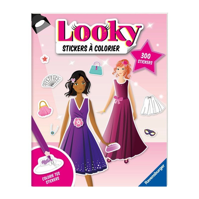 Ravensburger–Looky Livre de stickers–Livre stickers a colorier 24