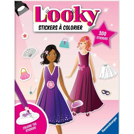 Ravensburger–Looky Livre de stickers–Livre stickers a colorier 24