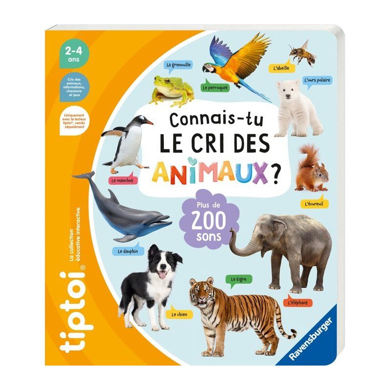 Ravensburger-tiptoi-Livre interactif Connais-tu le cri des animaux ?-J