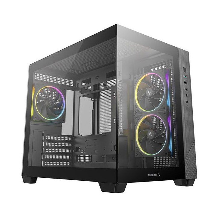 Boîtier PC - DEEPCOOL - CG330 - Mini tour - Format Micro-ATX - 3 ventilateurs ARGB inclus - Noir Boîtier PC - DEEPCOOL - CG330 - Mini tour - Format Micro-ATX - 3 ventilateurs ARGB inclus - Noir