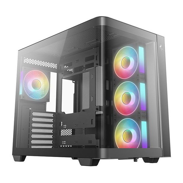 Boîtier PC - DEEPCOOL - CG530U 4F - Moyen tour- Format Micro-ATX - 4 ventilateurs ARGB inclus - Noir Boîtier PC - DEEPCOOL - CG530U 4F - Moyen tour- Format Micro-ATX - 4 ventilateurs ARGB inclus - Noir