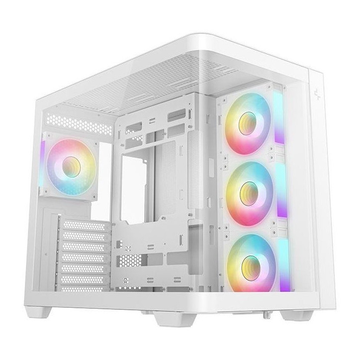 Boîtier PC - DEEPCOOL - CG530U 4F - Moyen tour- Format Micro-ATX - 4 ventilateurs ARGB inclus - Blanc Boîtier PC - DEEPCOOL - CG530U 4F - Moyen tour- Format Micro-ATX - 4 ventilateurs ARGB inclus - Blanc