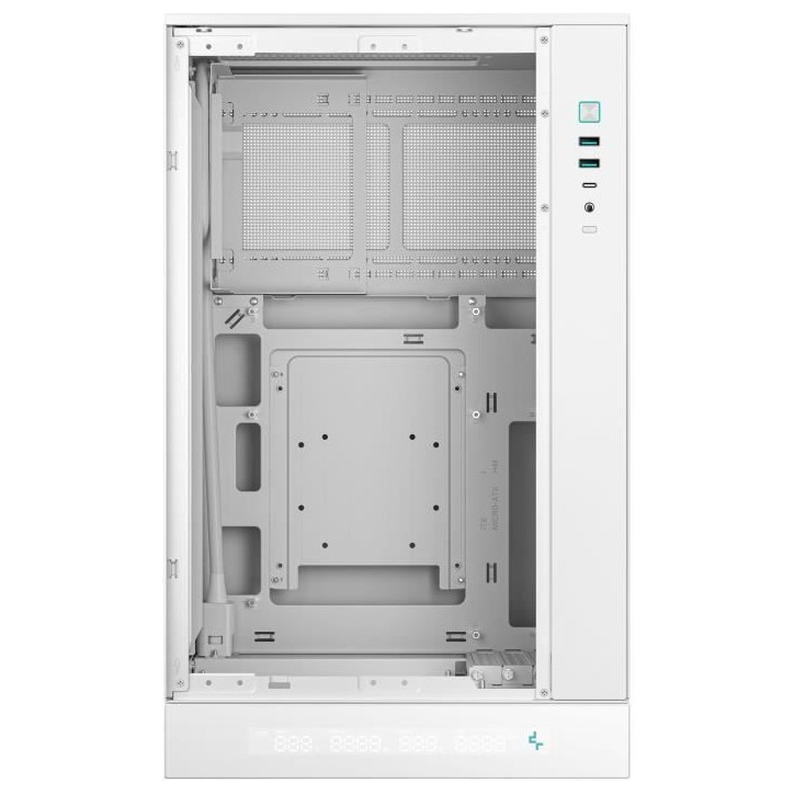 Boîtier PC sans alimentation - DEEPCOOL - CH270 Digital - Mini tour - Format M-ATX - 1x120mm RGB inclus + affichage digital - B