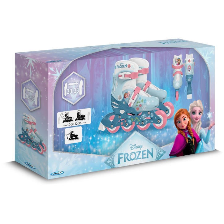 Patins en ligne ajustable - LA REINE DES NEIGES - Fille - Bleu - Taille 30-33 Patins en ligne ajustable - LA REINE DES NEIGES - Fille - Bleu - Taille 30-33