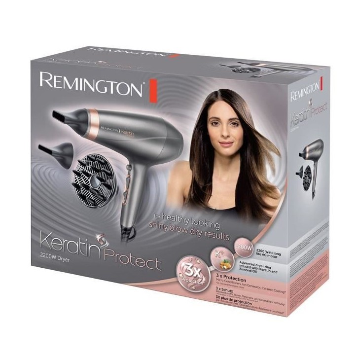 Remington AC8820 Seche-Cheveux 2200W Professionnel Keratin Protect, Soin Kératine et Huile d'Amande Remington AC8820 Seche-Cheveux 2200W Professionnel Keratin Protect, Soin Kératine et Huile d'Amande
