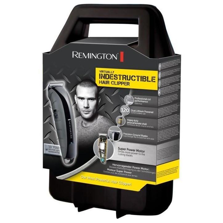 Tondeuse Cheveux Indestructible REMINGTON HC5880 - Lames Acier Japonais Auto-Affûtées - Batterie Dual Lithium Tondeuse Cheveux Indestructible REMINGTON HC5880 - Lames Acier Japonais Auto-Affûtées - Batterie Dual Lithium