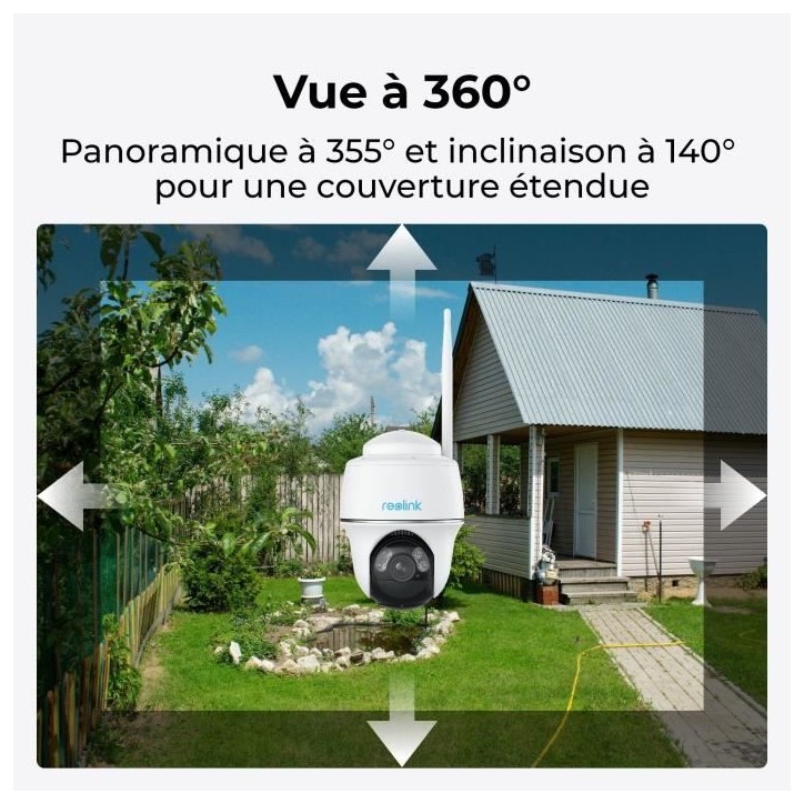 Caméra extérieure - REOLINK - B430 - Panneau solaire - Blanc Caméra extérieure - REOLINK - B430 - Panneau solaire - Blanc