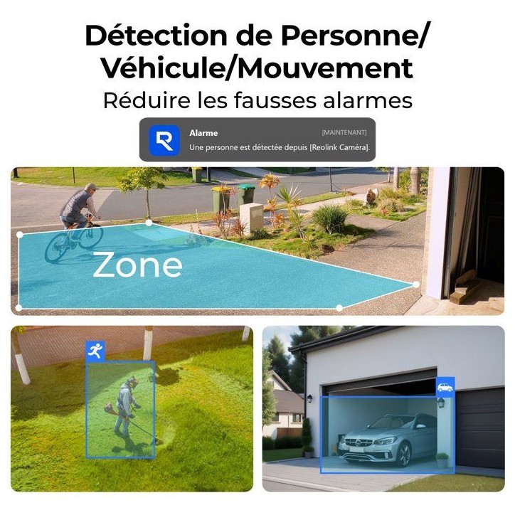 Caméra de surveillance - REOLINK - B420 - Panneau solaire - Extérieur - Vision nocturne - Blanc Caméra de surveillance - REOLINK - B420 - Panneau solaire - Extérieur - Vision nocturne - Blanc