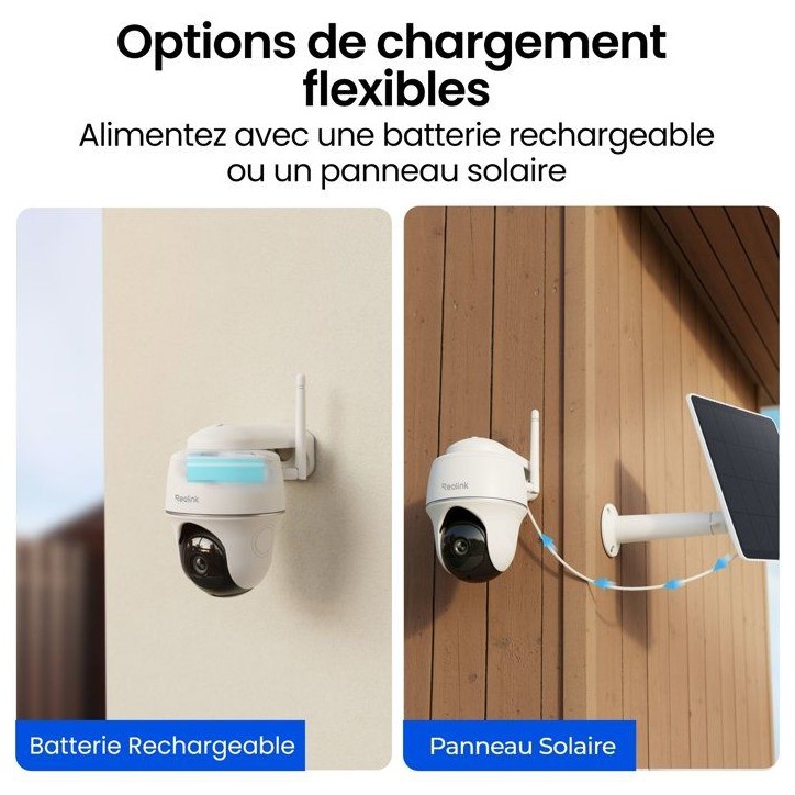 Caméra de surveillance - REOLINK - B420 - Panneau solaire - Extérieur - Vision nocturne - Blanc Caméra de surveillance - REOLINK - B420 - Panneau solaire - Extérieur - Vision nocturne - Blanc