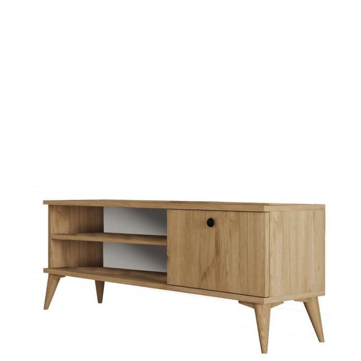 Meuble TV - RETRO - Chene - 120 x 30 x 45 cm Meuble TV - RETRO - Chene - 120 x 30 x 45 cm