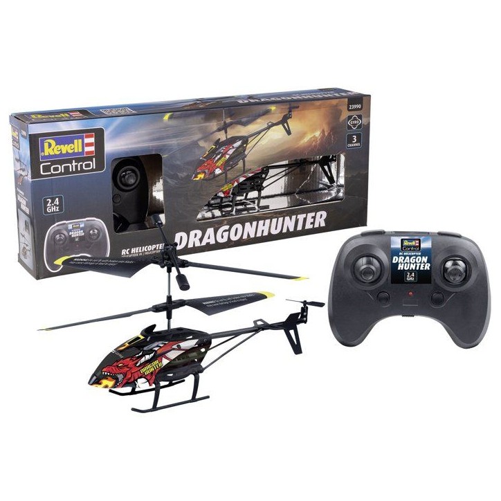 Hélicoptere RC - REVELL Control - Dragon Hunter - 3 voies - 2,4 GHz - Stabilisateur - Des 8 ans Hélicoptere RC - REVELL Control - Dragon Hunter - 3 voies - 2,4 GHz - Stabilisateur - Des 8 ans