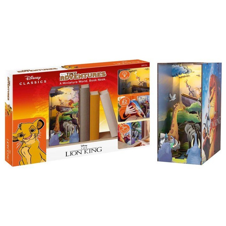 Book Nook - Kit DIY a construire Maquette 3D Serre Livre - REVELL - Tiny Adventures - Disney - Le Roi Lion - LED Book Nook - Kit DIY a construire Maquette 3D Serre Livre - REVELL - Tiny Adventures - Disney - Le Roi Lion - LED