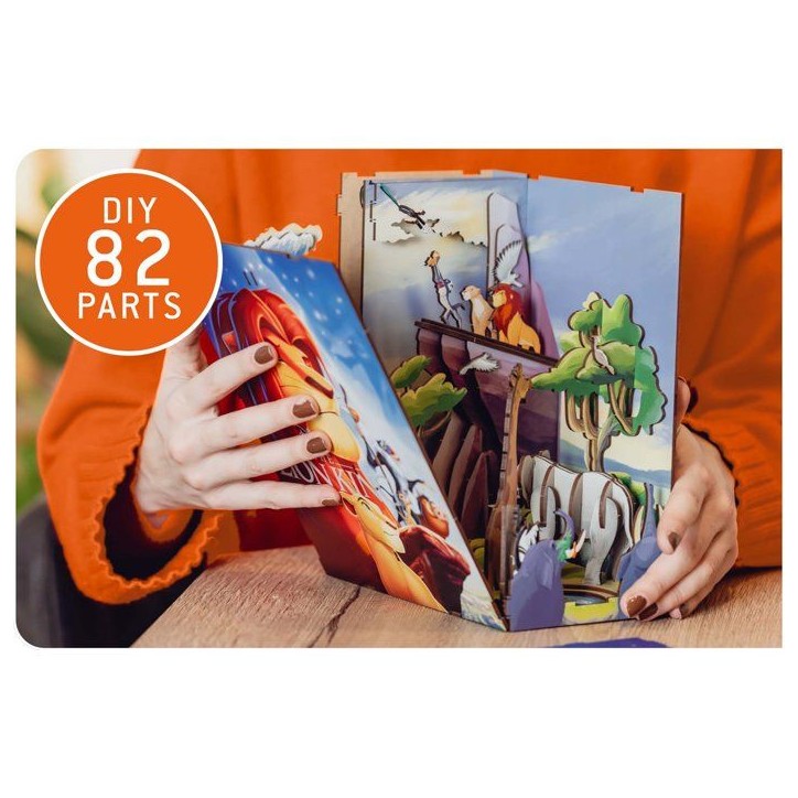 Book Nook - Kit DIY a construire Maquette 3D Serre Livre - REVELL - Tiny Adventures - Disney - Le Roi Lion - LED Book Nook - Kit DIY a construire Maquette 3D Serre Livre - REVELL - Tiny Adventures - Disney - Le Roi Lion - LED