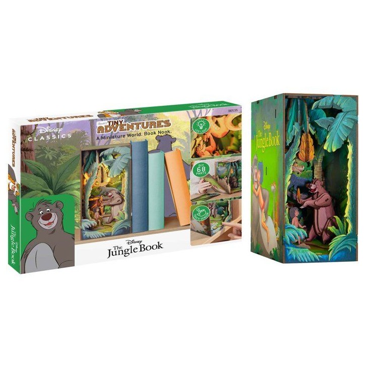 Book Nook - Kit DIY a construire Maquette 3D Serre Livre - REVELL - Tiny Adventures - Disney - Le Livre de la Jungle - LED Book Nook - Kit DIY a construire Maquette 3D Serre Livre - REVELL - Tiny Adventures - Disney - Le Livre de la Jungle - LED
