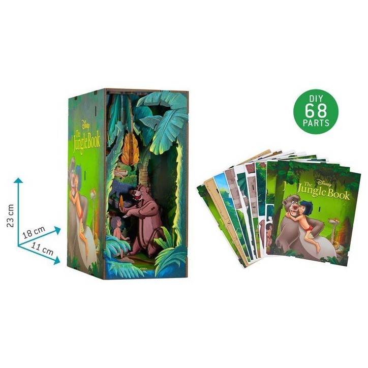 Book Nook - Kit DIY a construire Maquette 3D Serre Livre - REVELL - Tiny Adventures - Disney - Le Livre de la Jungle - LED Book Nook - Kit DIY a construire Maquette 3D Serre Livre - REVELL - Tiny Adventures - Disney - Le Livre de la Jungle - LED