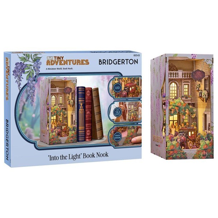Book Nook - Kit DIY a construire Maquette 3D Serre Livre - REVELL - Tiny Adventures - Bridgerton - Dans la lumiere - LED Book Nook - Kit DIY a construire Maquette 3D Serre Livre - REVELL - Tiny Adventures - Bridgerton - Dans la lumiere - LED
