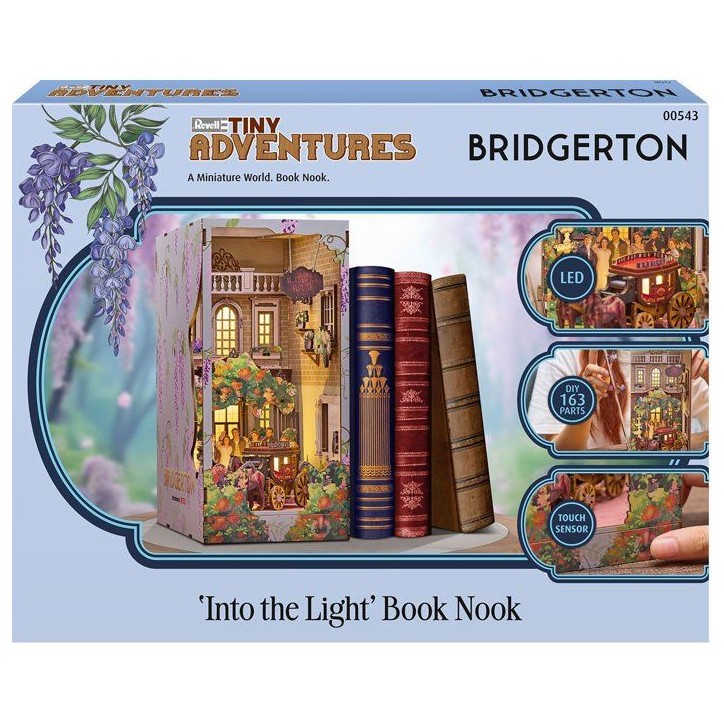 Book Nook - Kit DIY a construire Maquette 3D Serre Livre - REVELL - Tiny Adventures - Bridgerton - Dans la lumiere - LED Book Nook - Kit DIY a construire Maquette 3D Serre Livre - REVELL - Tiny Adventures - Bridgerton - Dans la lumiere - LED