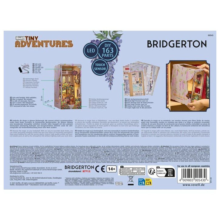 Book Nook - Kit DIY a construire Maquette 3D Serre Livre - REVELL - Tiny Adventures - Bridgerton - Dans la lumiere - LED Book Nook - Kit DIY a construire Maquette 3D Serre Livre - REVELL - Tiny Adventures - Bridgerton - Dans la lumiere - LED