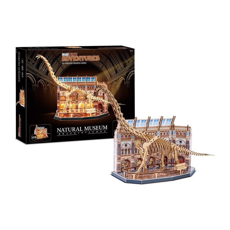 Puzzle 3D en bois - REVELL - Tiny Adventures - Natural Museum - Brachi
