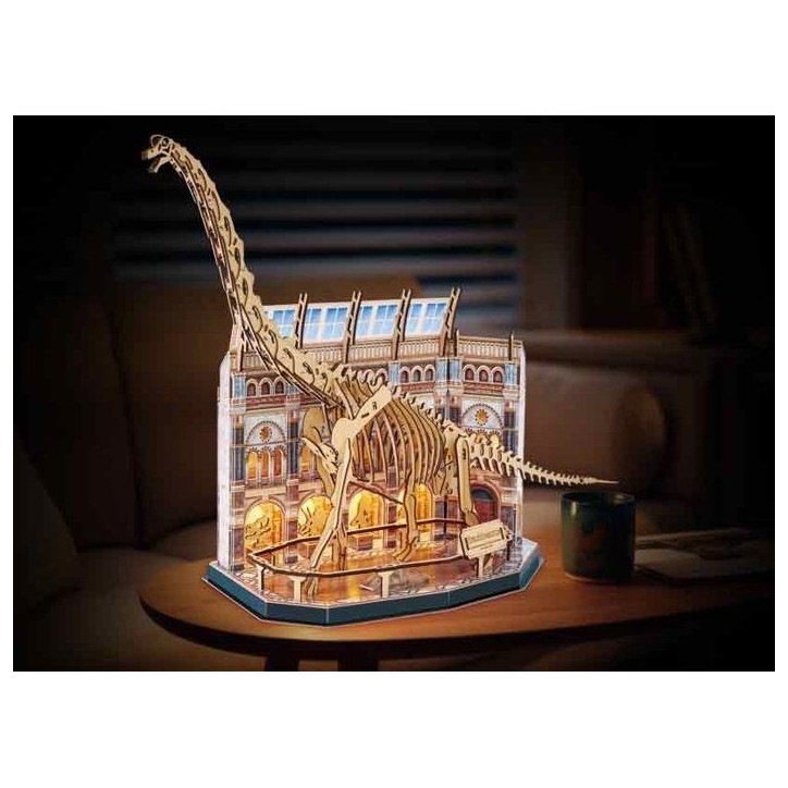 Puzzle 3D en bois - REVELL - Tiny Adventures - Natural Museum - Brachiosaur - LED Puzzle 3D en bois - REVELL - Tiny Adventures - Natural Museum - Brachiosaur - LED