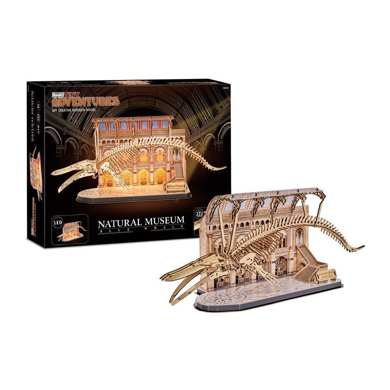 Puzzle 3D en bois - REVELL - Tiny Adventures - Natural Museum - Balein