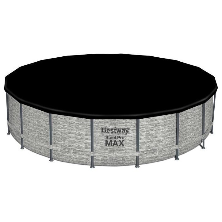Kit Piscine hors sol tubulaire BESTWAY Steel Pro Max™ - 549 x 122 cm - Ronde (Avec pompe de filtration, une échelle et une b Kit Piscine hors sol tubulaire BESTWAY Steel Pro Max™ - 549 x 122 cm - Ronde (Avec pompe de filtration, une échelle et une b