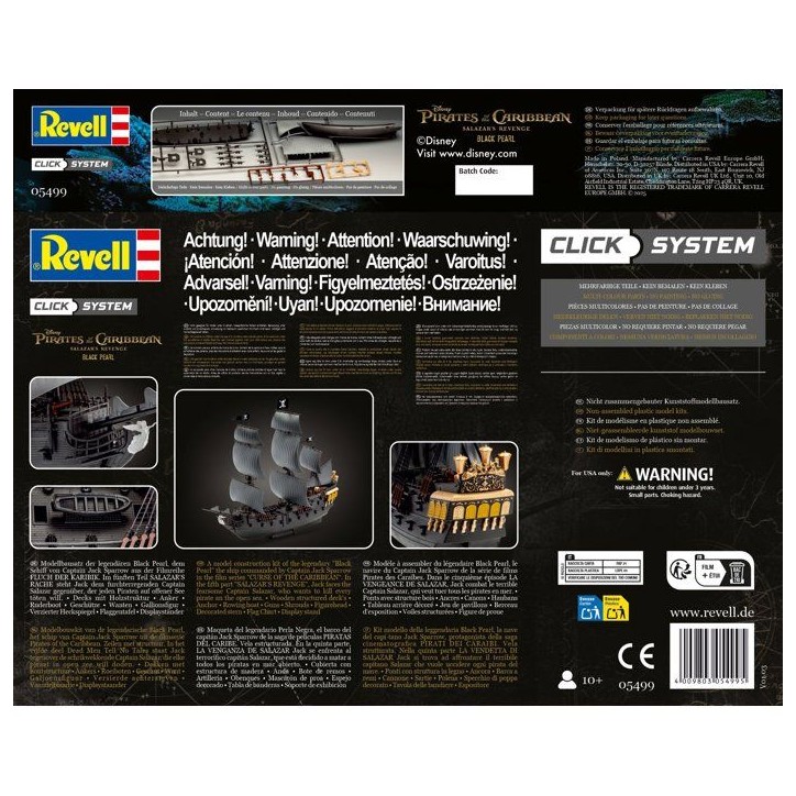 Maquette a construire - REVELL - Click System - Black Pearl Pirates des Caraibes - Sans colle - Pieces pré-peintes Maquette a construire - REVELL - Click System - Black Pearl Pirates des Caraibes - Sans colle - Pieces pré-peintes