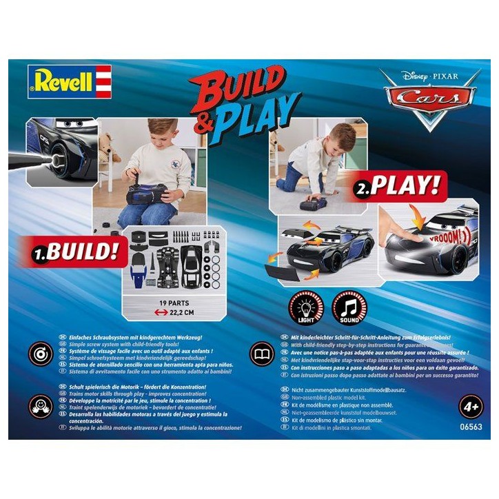 Voiture a construire - REVELL - Build & Play - CARS - Jackson Storm - Sons et lumieres - Des 4 ans Voiture a construire - REVELL - Build & Play - CARS - Jackson Storm - Sons et lumieres - Des 4 ans