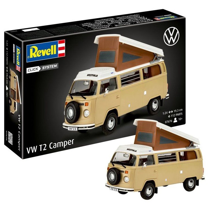 Maquette a construire - REVELL - Click System - VW T2 Camper - Sans colle - Pieces pré-peintes Maquette a construire - REVELL - Click System - VW T2 Camper - Sans colle - Pieces pré-peintes