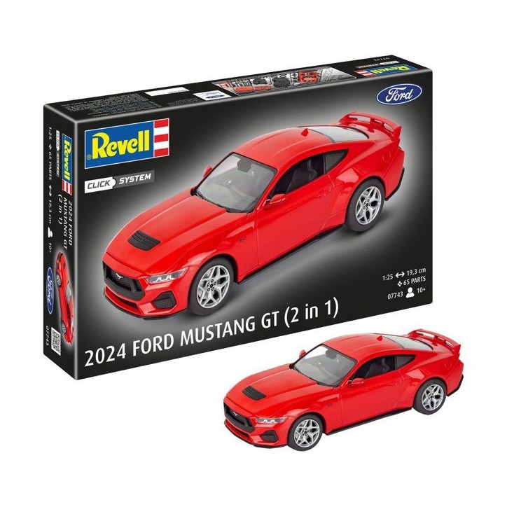 Maquette a construire - REVELL - Click System - Ford Mustang GT 2024 - Sans colle - Pieces pré-peintes Maquette a construire - REVELL - Click System - Ford Mustang GT 2024 - Sans colle - Pieces pré-peintes