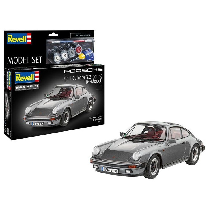 Maquette de voiture - REVELL - Model Set - Porsche 911 3,2 Coupé - Avec colle, peintures et accessoires Maquette de voiture - REVELL - Model Set - Porsche 911 3,2 Coupé - Avec colle, peintures et accessoires