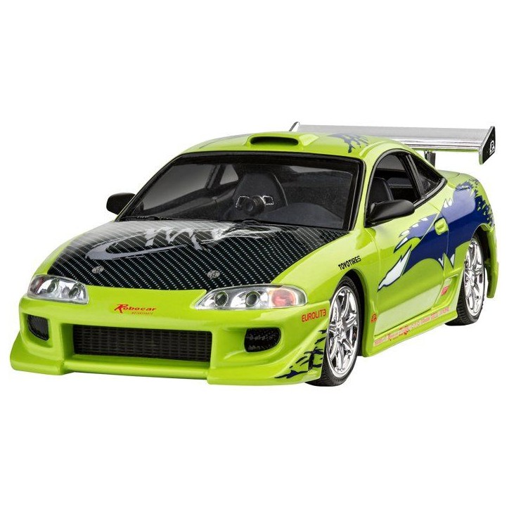 Maquette de voiture - REVELL - Model Set - Fast & Furious - Mitsubishi Eclipse de Brian - Avec colle, peintures et accessoires Maquette de voiture - REVELL - Model Set - Fast & Furious - Mitsubishi Eclipse de Brian - Avec colle, peintures et accessoires