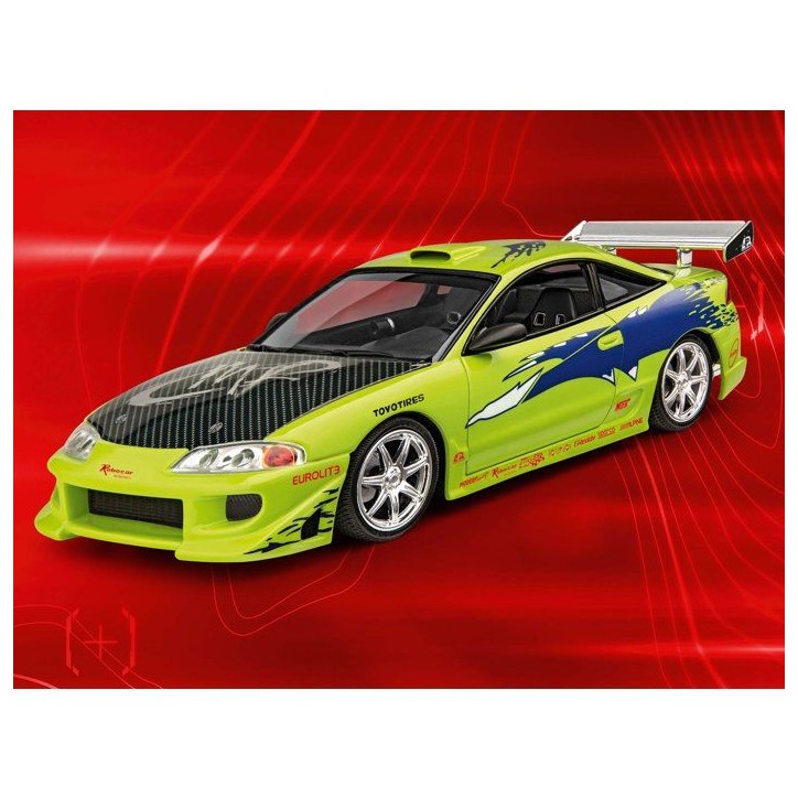 Maquette de voiture - REVELL - Model Set - Fast & Furious - Mitsubishi Eclipse de Brian - Avec colle, peintures et accessoires Maquette de voiture - REVELL - Model Set - Fast & Furious - Mitsubishi Eclipse de Brian - Avec colle, peintures et accessoires