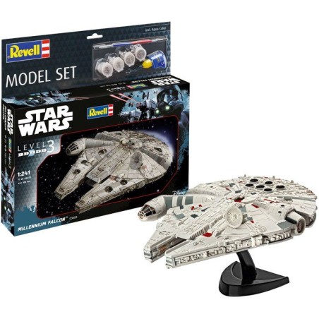 Maquette - REVELL - Model Set - Star Wars - Faucon Millenium - Avec co