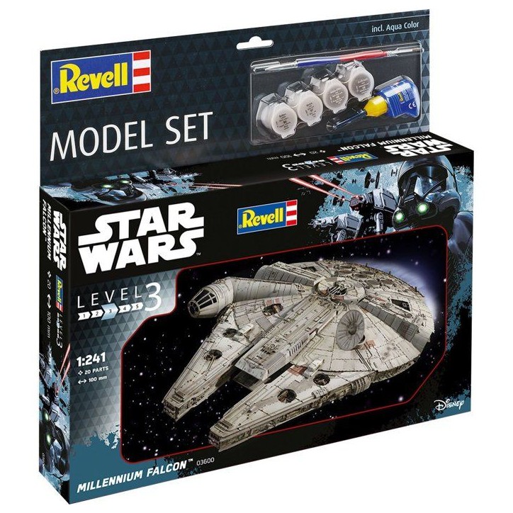 Maquette - REVELL - Model Set - Star Wars - Faucon Millenium - Avec colle, peintures et accessoires Maquette - REVELL - Model Set - Star Wars - Faucon Millenium - Avec colle, peintures et accessoires