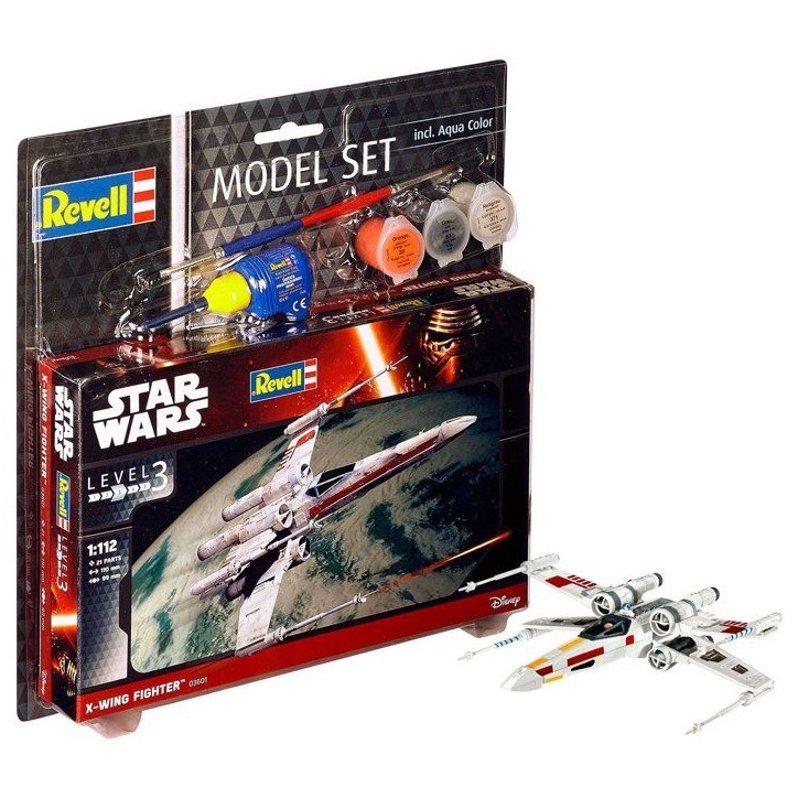 Maquette - REVELL - Model Set - Star Wars - X-Wing Fighter - Avec colle, peintures et accessoires Maquette - REVELL - Model Set - Star Wars - X-Wing Fighter - Avec colle, peintures et accessoires