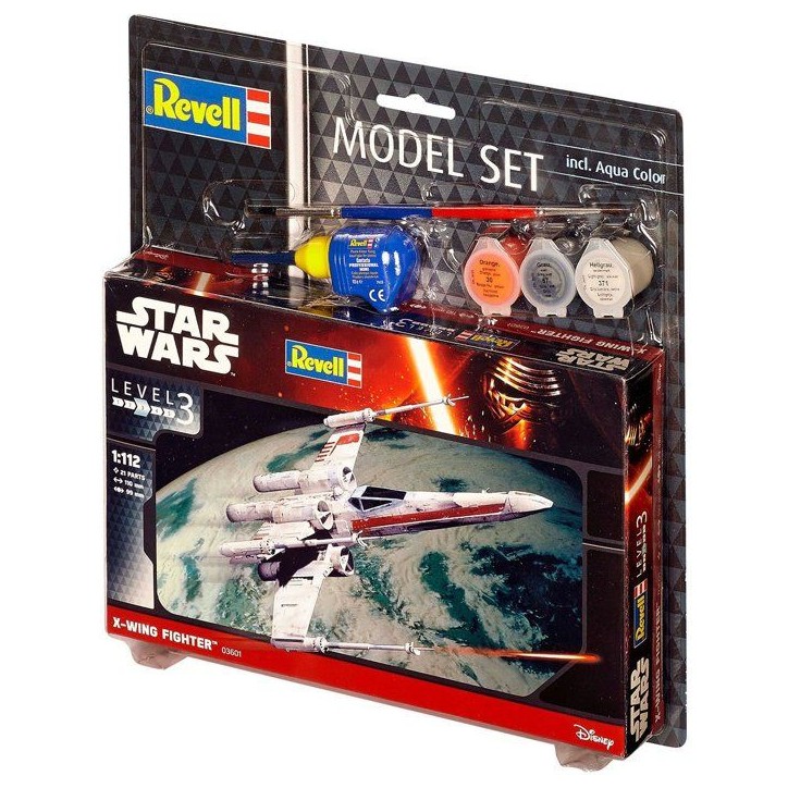 Maquette - REVELL - Model Set - Star Wars - X-Wing Fighter - Avec colle, peintures et accessoires Maquette - REVELL - Model Set - Star Wars - X-Wing Fighter - Avec colle, peintures et accessoires
