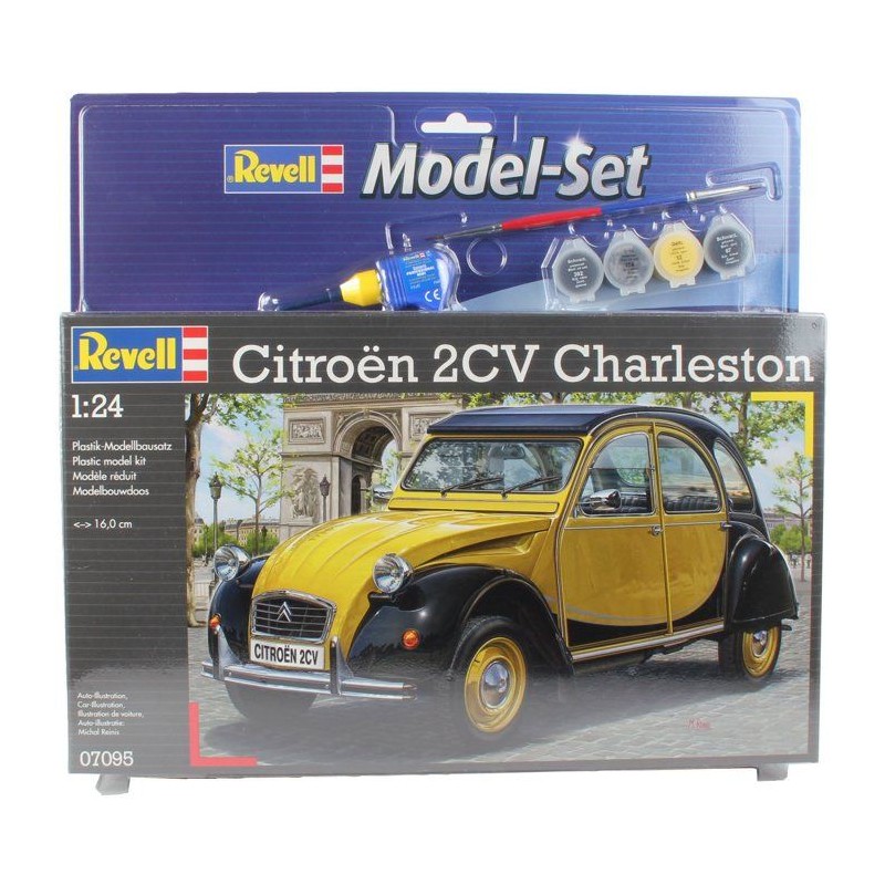 Maquette de voiture - REVELL - Model Set - Citroën 2 CV - Avec colle,