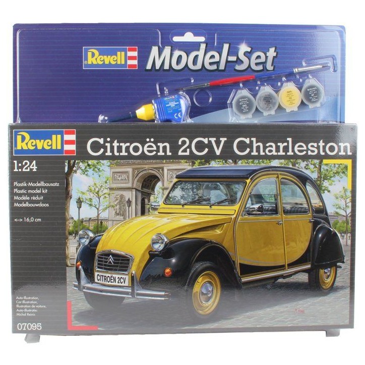 Maquette de voiture - REVELL - Model Set - Citroën 2 CV - Avec colle, peintures et accessoires Maquette de voiture - REVELL - Model Set - Citroën 2 CV - Avec colle, peintures et accessoires