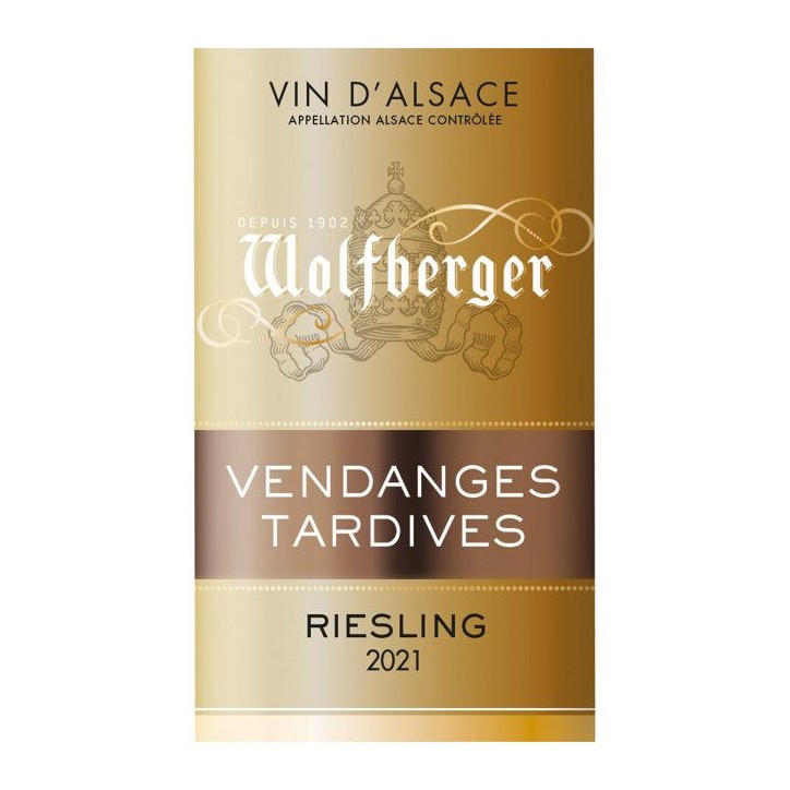 Wolfberger Vendanges Tardives 2021 Alsace Riesling - Vin blanc d'Alsace