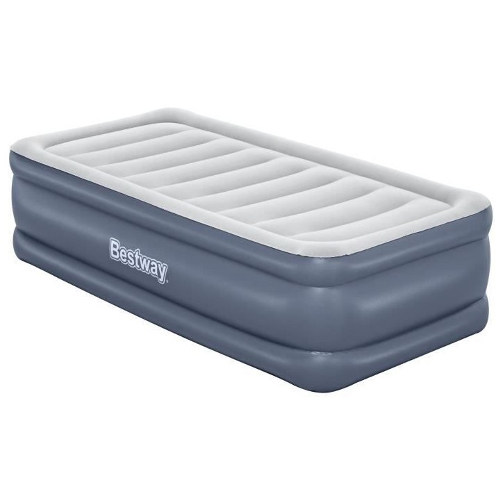 Lit gonflable - BESTWAY - 6713G - Tritech™ - 1 place, 191 x 97 x 51 cm, pompe électrique intégrée, cadre de lit