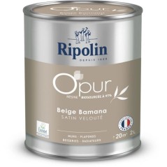 O'pur murs boiseries radiateurs beige bamana satin velouté - RIPOLIN