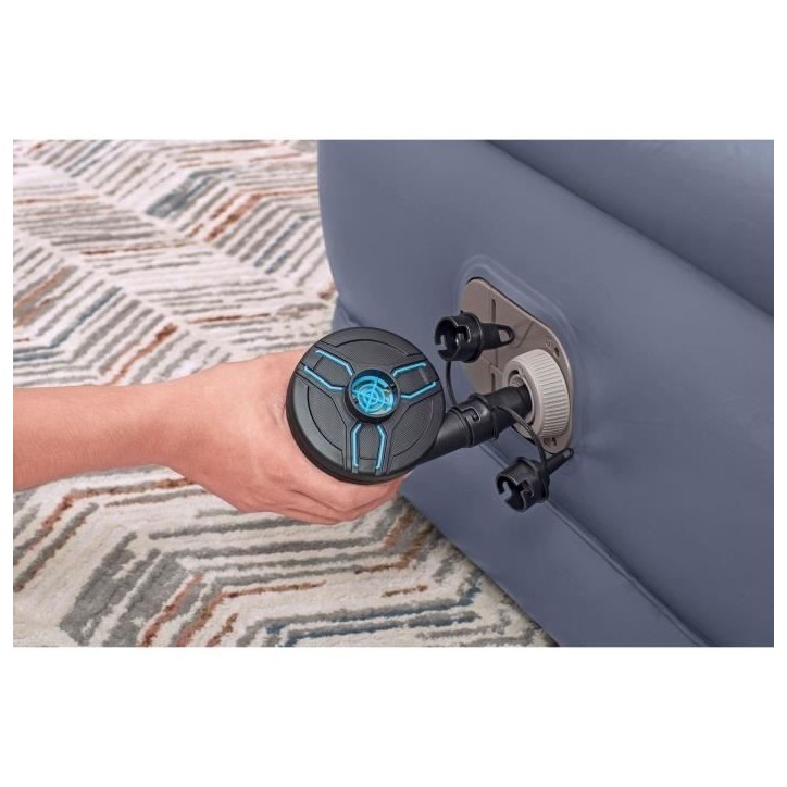 Lit gonflable - BESTWAY - 6713G - Tritech™ - 1 place, 191 x 97 x 51 cm, pompe électrique intégrée, cadre de lit