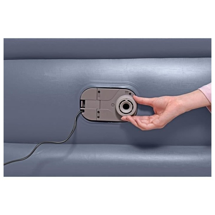 Lit gonflable - BESTWAY - 6713G - Tritech™ - 1 place, 191 x 97 x 51 cm, pompe électrique intégrée, cadre de lit
