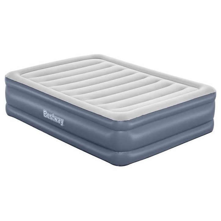 Lit gonflable - BESTWAY - 6713I - Tritech™ - 2 places, 203 x 152 x 51 cm, pompe électrique intégrée, cadre de lit