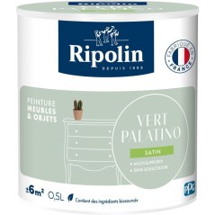 Peinture meuble et objet - Vert palatino - Satiné - Ripolin - 0,5L